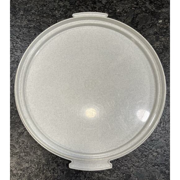 Vtg Tupperware Maxi Extra Tall Cake Carrier 1256-5 & 1257-4 White Speckled Base - Picture 10 of 13